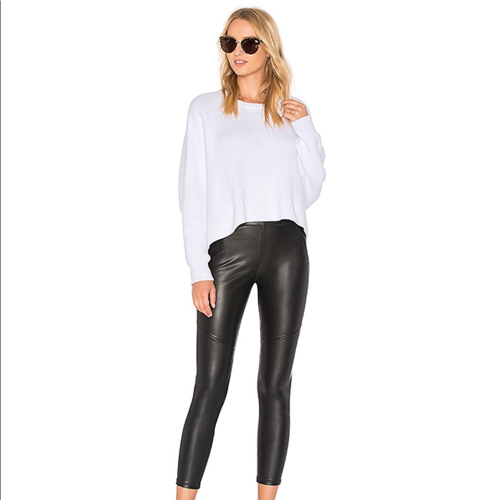 3/30 Free People Vegan Leather Pull On Pants 27